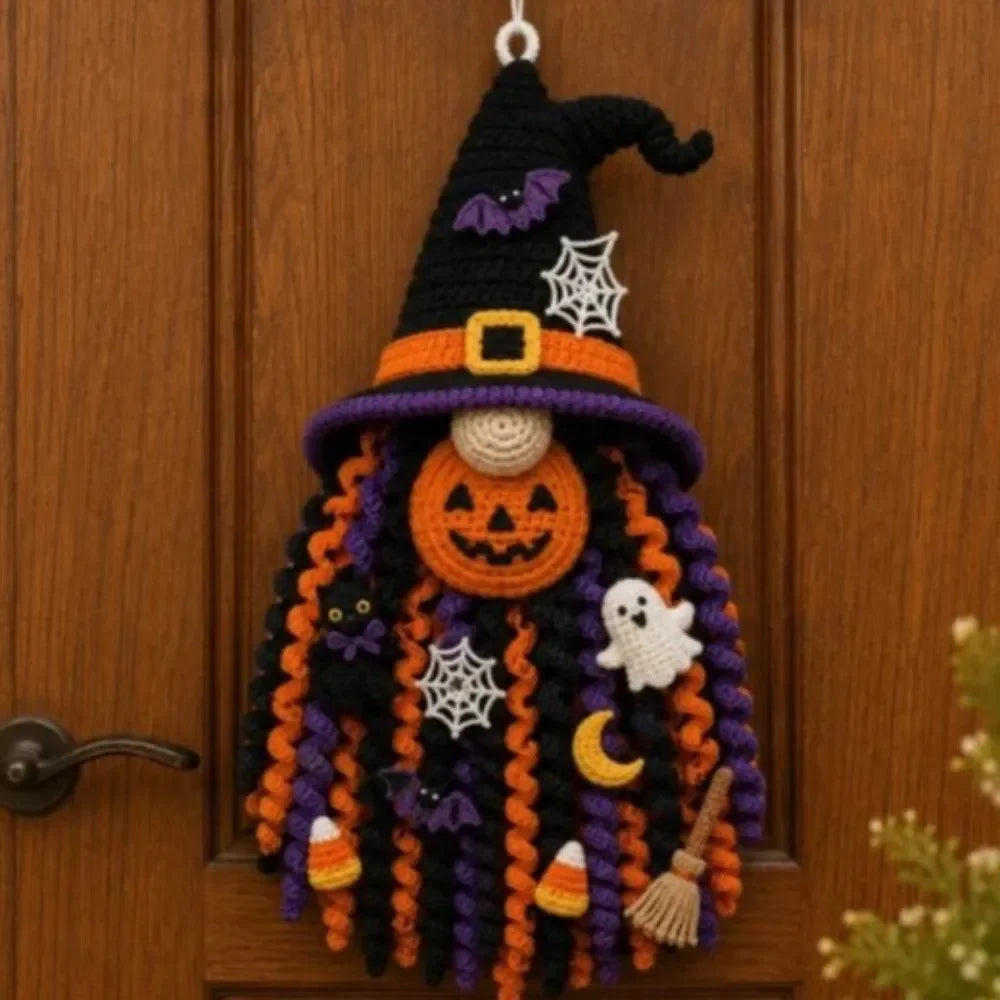 Kit de Décoration de Porte au Crochet Fait Main, Thèmes Saisonniers : Père Noël, Cœur de la Saint-Valentin, Noël, Lapin de