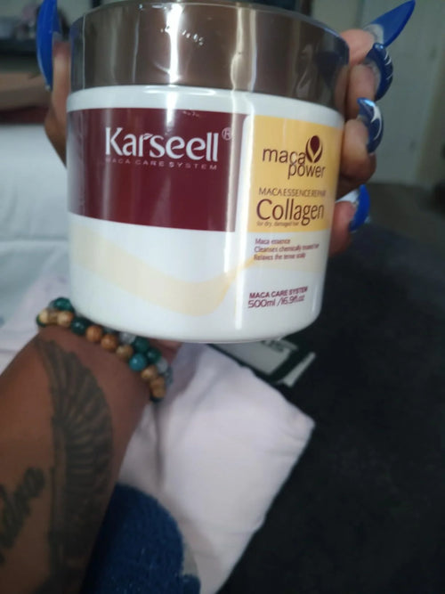 Masque Capillaire Au Collagène | Hydratation Profonde Pour Cheveux Secs, Contrôle Des Frisottis — photo d'un client 6
